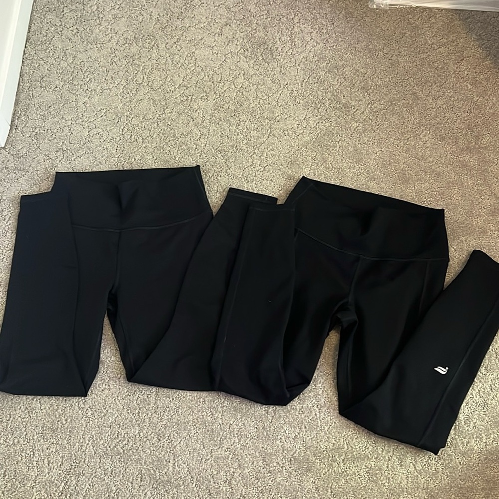 Bundle- 2 Fabletics Black Leggings Size S- 23” Inseam